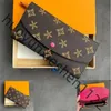 2023 M60697 Emilie Long Cardholder Wallet Bag 4 신용 슬롯 명품 디자이너 지갑 클래식 지갑 카드 홀더 패션 키 파우치 여성 키 체인 코인 지갑 가방