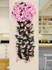 Decorative Flowers 2pcs 85cm Artificial Hanging Silk Simulation Plant Royal Violets Orchid For Home Garden Wedding Indoor Outdoor Decor