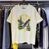 Rhude High End Designer Vêtements pour High Street Trendy Pandora Eagle Printing Fashion Casual Short à manches à manches