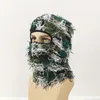 Hip Hop Tassel Balaclava Full Cover Ski Mask Trend Knitted Camouflage Headgear Unisex Y2K Knit Hat Face Mask For Women Men 240508