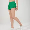 Actieve shorts Lululogo Women Ty Yoga Micro-Elastic Low-Rise Athletic Short met liner training lopende sportbuikcontrole