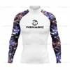 Frauen Badebekleidung Herren-Hautausschlag Guard Surfen Surfen Tauchen Badeanzug Langarm T-Shirts UV Schutz Schwimmen enge Surf-T-Shirt-Fitnessstudio-Kleidung