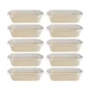 Disposable Dinnerware Clamshell Box Container Food to Paper Takeout Lunch Salad Packaging School Tray Q240507