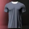 2024 T-shirt masculina de novo Cinza puro seco rápido de manga curta Top de algodão Slim Fit Fashion Urban Summer Tamanho superior S-4xl DDTXA67