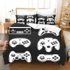 Set di biancheria da letto gamepad childrens da letto giocatore moderno copripiumini di lusso set regina re queen size cover 2/3 copripiumi J240507