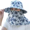 Breda randen hattar UV -skydd Solhatt andas med jakt på öronflik fiske mössa Fritid utomhus kvinnor