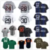 Camisas de beisebol costuradas 60 akil baddoo 22 Parker Meadows 21 Mark Cana 77 Andy Ibanez 34 Jake Rogers 15 Carson Kelly 45 Reese Olson 17 Andrew Chafin 25 Matt Manning