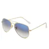 Rayon de haute qualité hommes Femmes Verre Lens de soleil Lunettes de soleil Vintage Pilot Aviator Wayfarer Brand Sun Grasses Band UV400 Interdire Ben avec boîte et boîtier 3025 3026 3980