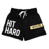 Heren shorts oefening boksshorts mannen sportscholen bodybuilding shorts zomer zwart goud mannelijk ademende snel droge jogger strand korte broek t240507