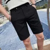 Mens shorts de verão shorts de negócios coreanos shorts casuais shorts chino waffle roupas respiráveis roupas de verão cor sólida 36 240506