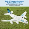 Rc Plane A380 Foam Glider Remote Control Airplane Aircraft Fixed Wing Aircraft Gyroscope Model Flying Toys for Boys Kids Gift 240507