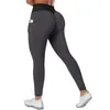 Calças ativas S-3XL Casual Casual Caustre Pocket Sports Perneiras Fitness Scrunch Buworkout Tizza Push Up Yoga Gym Leggins