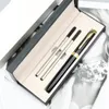 1 Set Luxury Metal Ball Point Point Recharge et Box Combinaison stylos pour Business Writing Office Stationnery Customalized Gift 240507