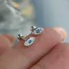 Stud Earrings Fashion Silver Color Trend Zircon For Women Multiple Styles Small Exquisite Earings Wedding Party Piercing Jewelry