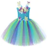 Flower Jungle Fairy Costumes For Girls Birthday Party Tutus Kids Halloween Fancy Dress With Butterfly Wings Princess Girl Outfit 240429