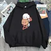 Sweats à capuche masculine Sweatshirts Femmes Kawaii Panda Bear Bubu et Dudu Coupie mignon Faire Exercice Sweatshirt Girls Pocket Clothes Men Tops Long Slve T240507