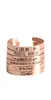 30 pezzi di ispirazione in oro rosa color rosa citazioni ispiratrici positive di ispirazione incisa impilamento del bracciale stacking bracciale stampato BG03089790