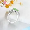 Cluster Rings High-End Zircon Rainbow Crystal Jewelry Women Fashion Round Wedding Ring 925 Sterling Silver Needle Bijoux