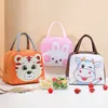 Storage Bags Portable Lunch Bag Insulation Aluminium Film High-capacity Waterproof Oxford Fabric Cute Cartoon Pattern Thermal