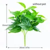 Decoratieve bloemen 33 cm 7forks kunstmatige pothos planten nep buitenbladeren plastic muur hangend gras klimop zonder pot voor huistuin