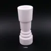 Styles 14mm 18mm Domeless Ceramic Nails Male Female Joint Ceramic Nail with Carb Cap VS Titanium Quartz Nail For Glass Smoking Bongs 11 LL