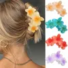 Haarklammern zarte Blumen Barrettes kleine Accessoire -Kunststoffkrallen für Mädchen F19D