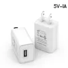 Cell Phone Chargers Fcc Certified Us Plug 5V 1A 2A Usb Fast Charger Travel Wall Mobile Power Adapter For Black White Drop Delivery Pho Otqzy