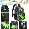 Backpacks MeetBellify Backpack for Boys School Sac avec boîte à lunch pour les enfants de la maternelle élémentaire Sac à dos pour garçons de 6 à 8 wx