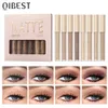 Qi 8 Colours Eyeshadow Liquid Sets Matte Eyeshadow Long Lasting Amperproof Shadow Pigments Kits de maquillage professionnel NUDE 240508