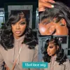 Wiginside 13x4 13x6 Lace Front Wig 5x5 Glueless Wear to Go Body Wave Short Bob Pruik Sluiting Human Hair vooraf geplukt voor vrouwen 240508