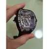 Dial Mens Skeleto mécanique Movem Full Watch RM055 Watchba Devils Tourbillon Watches Red Superclone RM55 Designer de montre volant automatique Transparent 6659