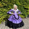 Fantasy Victorian Lila Prom Kleider 2024 mittelalterliche Renaissance Kostüm Abendkleid Flare Ärmel Lolita Cosplay formelle Partykleider Robe de Mariage