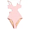 Femmes Full Jacquard One Piece Swimsuit Hollow Out Sexy Mailwear Bathing Bathing Imans