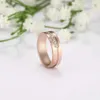 Wedding Rings Skyrim Clear Zircon Rings for Women Wedding Engagement Birthday Jewelry Stainless Steel Rose Gold Color Ring Aesthetic Gifts