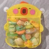 Giocattoli da bagno cargo anatra rana reti giocattolo per bambini cartone animato di pollo dinosauro sacca da bagno in vanta per lana in stoffa di doccia giocattoli d'acqua d240507