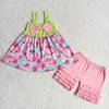 Одежда наборы маленьких девочек летняя одежда милая арбуза напечатана малыш
