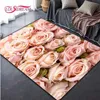 Tapis exquis rose imprimé tapis salon salon anti-skid tapis mères de chambre à coucher photographie accessoires