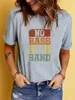 Kadın T-Shirt Kadın Bas Yok Band Bas Oyuncu Baskı T-Shirt Moda Kadın Takımı Kısa Sökülmüş Yuvarlak Boyun T-Shirt Büyük boy Tişört Y240506