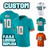 Tyreek Hill Tua Tagovailoa Jaylen Waddle Football Jersey Ramsey Bradley Chubb Dan Marino Devon Achane Jevon Holland Jaelan Phillips Raheem Replica Jersey