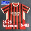 S-4XL JMXX 24-25 AC Milano Soccer Jerseys Home Away Third Special Mens Uniforms Jersey Man Football Shirt 2024 2025 Version du fan