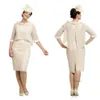 Modest JoyceyoungCollections Jewel Halfe Sleeve Split of the Bride with Jacket Lace Mother Dress Vricts Sital Valics 0508