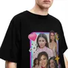 Men's T-Shirts Zendaya Actor Mens Vintage T-shirt Short sleeved Crew Neckline T-shirt Cotton Summer ClothingL2405