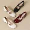 Dress Shoes Women 5cm High Heels Party Cute Lolita Pumps Female Casual Buckle Stap Glossy Leather Lady Classical Mary Jane