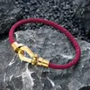 Catena Golden Milan Rope Bracciale da uomo in acciaio inossidabile Bracciale a ferro di cavallo Bracciale fatto a mano Brand Brand Lover Weelry J240508