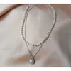 インターネットセレブリティインスタグラムミニマリストの二重層真珠デザイン、女性向けのクールでファッショナブルなブレスレット