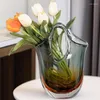 Vazen Glass Vaas Creatieve handtassen Crystal Bag Bloemarrangement Accessoires Transparant terrarium Home Decoratie