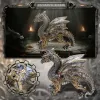 Esculturas mecânicas colecionáveis régais steampunk dragon estátua desktop ornamentos decoração de casa estátua estátua dachshund rinoceronte gorila lobo estatueta