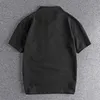 Hemden Herrenausschnitt T -Shirt 100 reines Baumwollmenschen schwarzes Polo -Hemd mit Reißverschluss flachem Oberteil Großhandel Mode coole billige Kleidung XL J240506