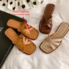 Chaussures décontractées Jozhamta Taille 34-40 Femmes Sandales Sandales Gétille en cuir doux Low Talons Summer Beach Home House Slippers Outdoor