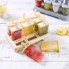 Yeniden kullanılabilir dondurma popsicle kalıp diy pop kalıp ev yapımı dondurulmuş tatlı buz kutusu buz lolly üreticisi kalıplar buz küpü tepsisi w0248